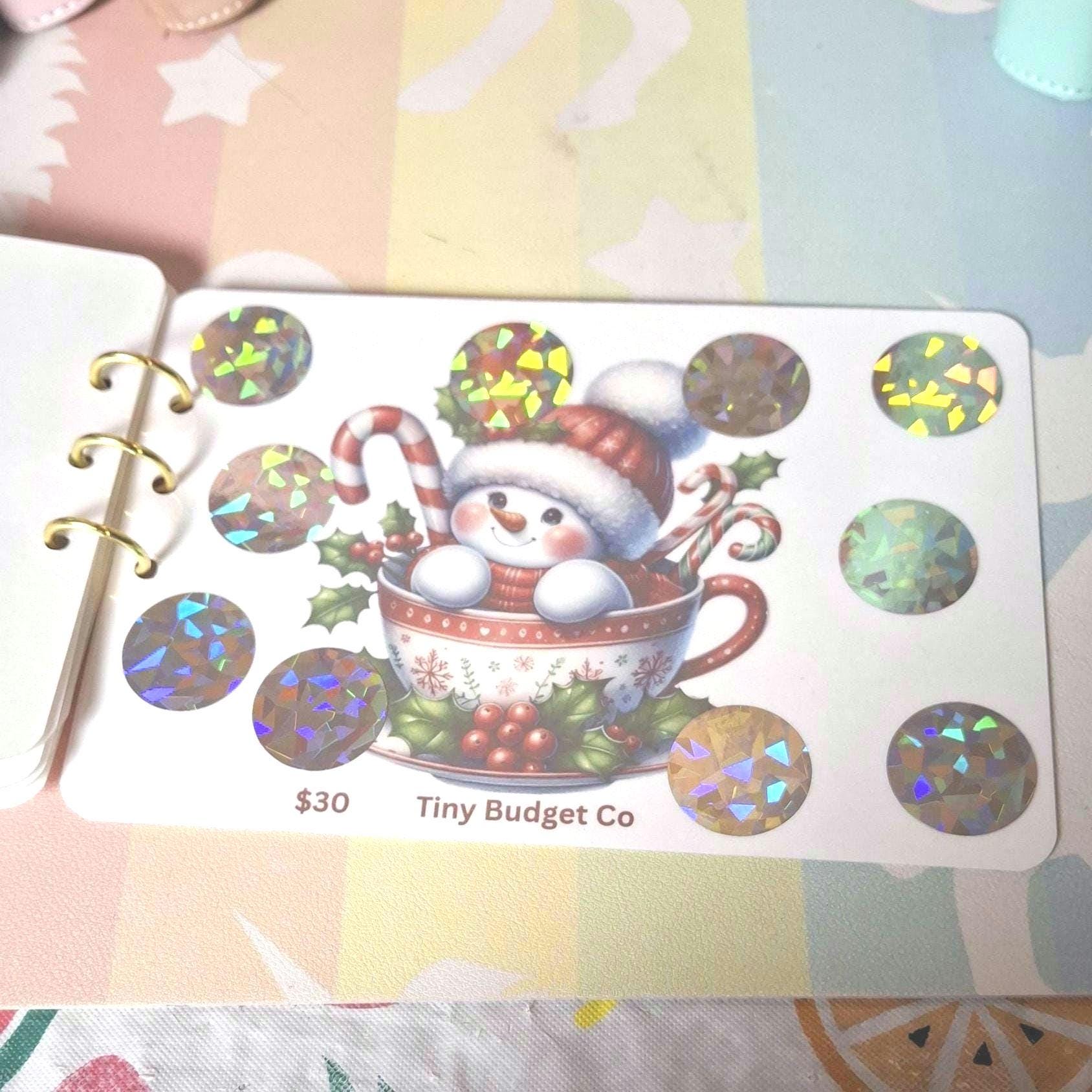 Festive Christmas Saving Book Scratch Off Saving challenges for Low income Savings