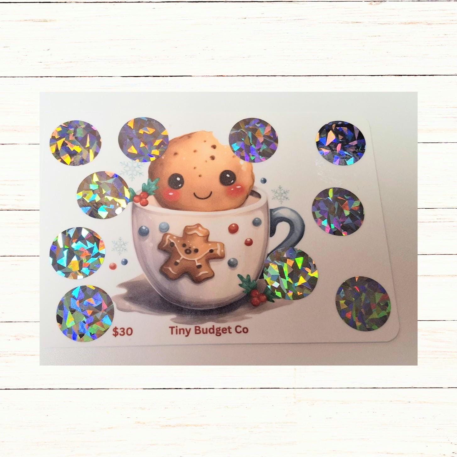 Ginger Bread Man Cup scratch Off Saving Challenge Low Income