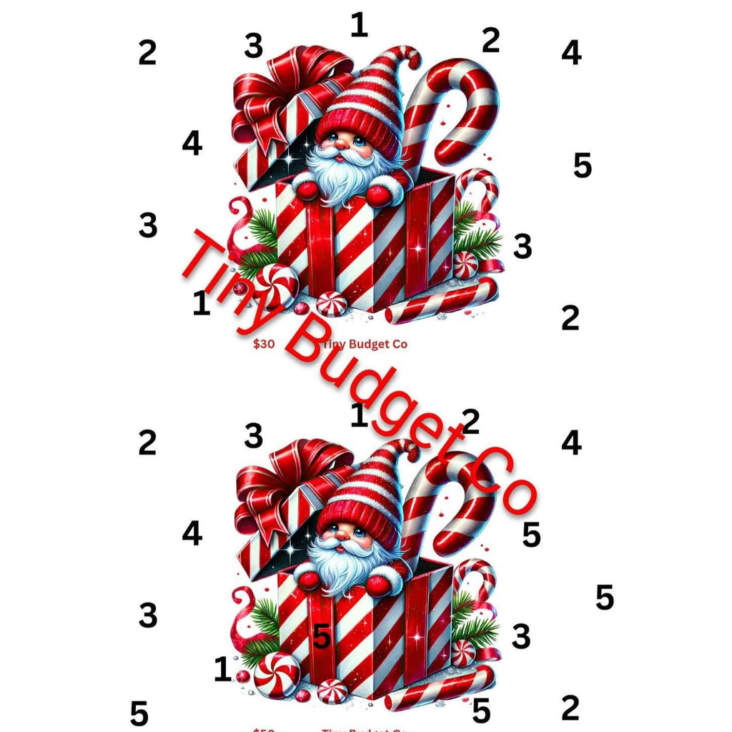 Peppermint Santa Gnome Saving Challenge