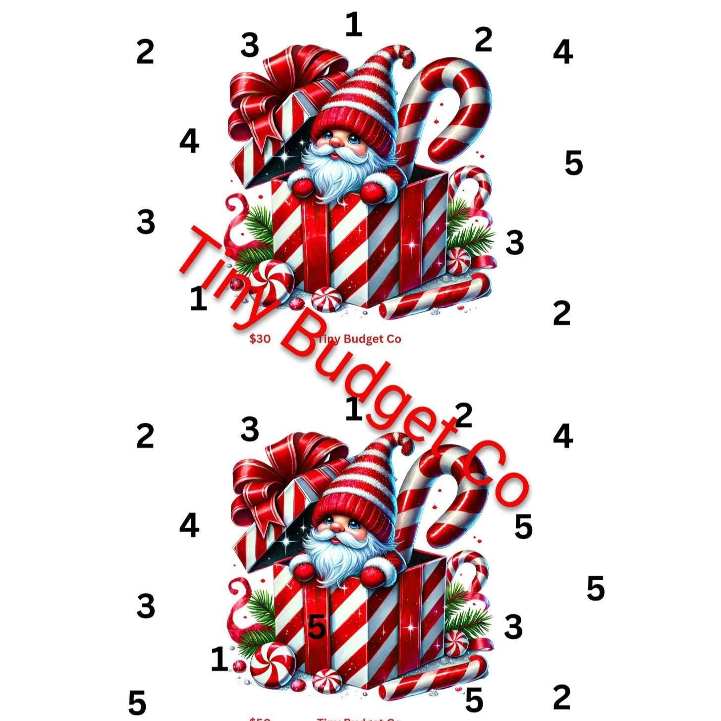 Peppermint Santa Gnome Saving Challenge