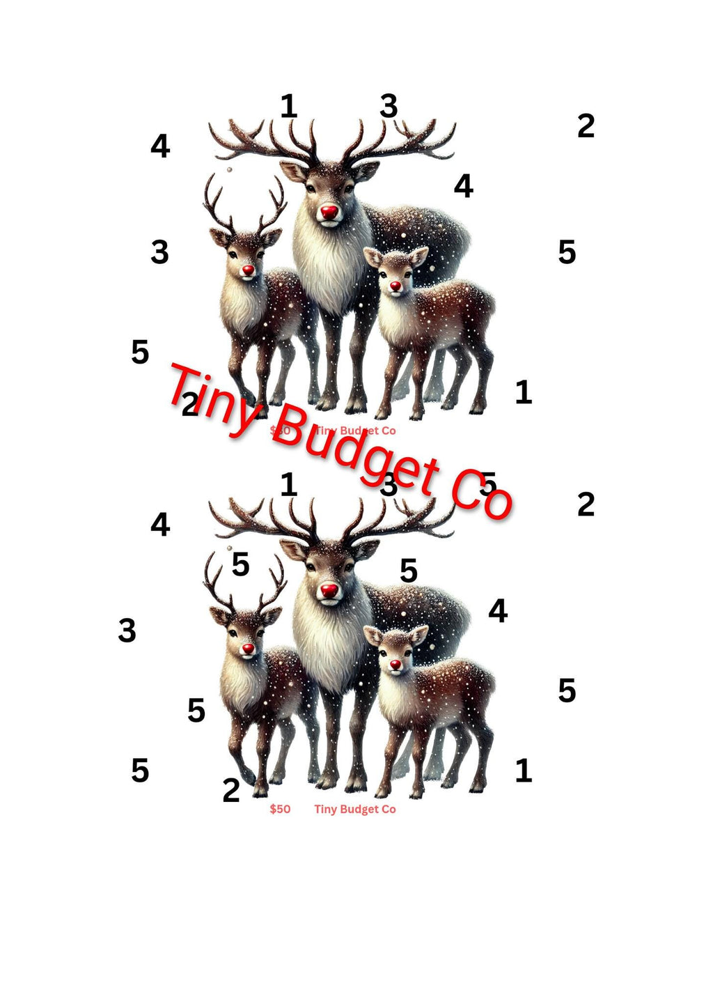 Reindeer Family Saving Challenge