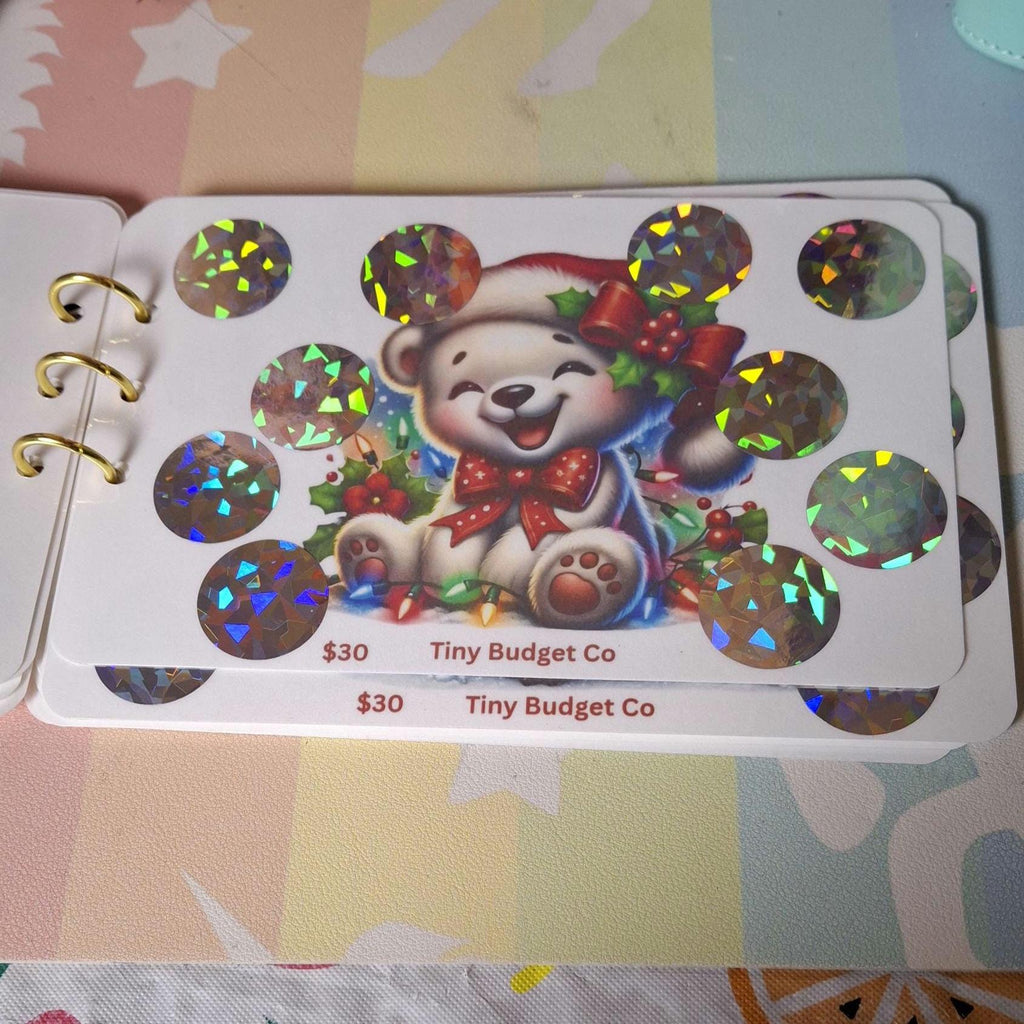 Festive Christmas Saving Book Scratch Off Saving challenges for Low income Savings