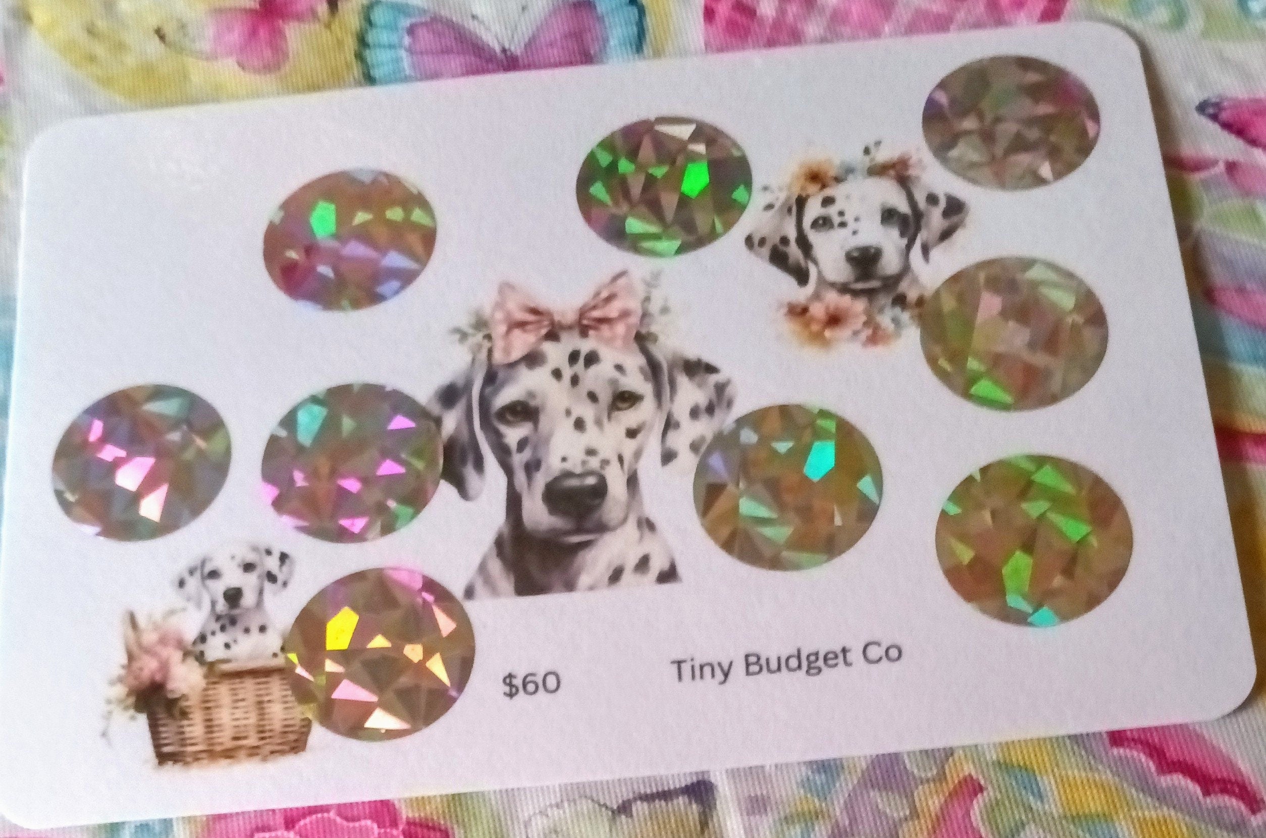 Dalmatian Dogs & Evil woman set Scratch Off Saving Challenge Low Income Set of 3