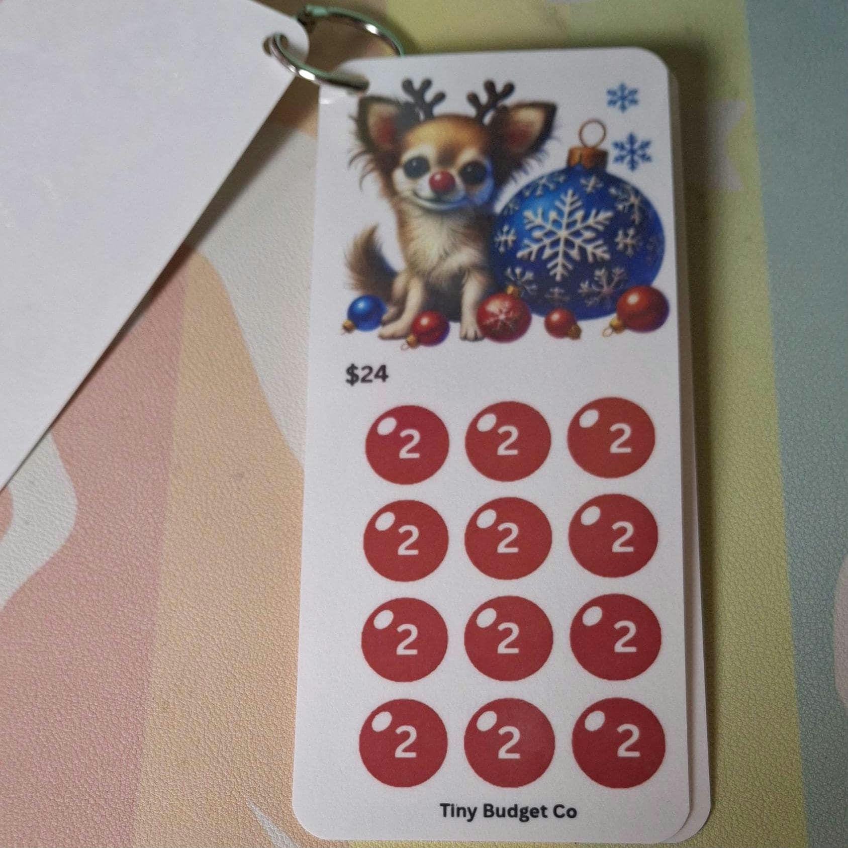 Red Nose Reindeer Pup Christmas Scratch Off and Mini Saving Challenge Set