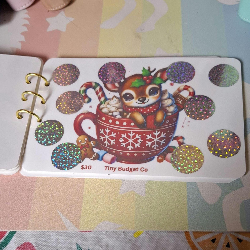 Festive Christmas Saving Book Scratch Off Saving challenges for Low income Savings