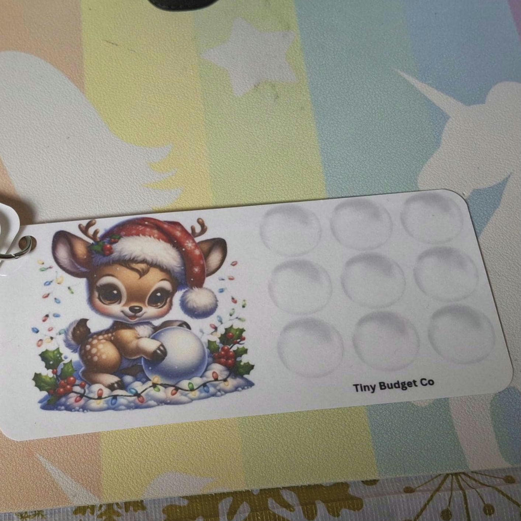 Christmas Reindeer Scratch-Off  and Mini Saving Challenges Set :Holiday Savings Bundle