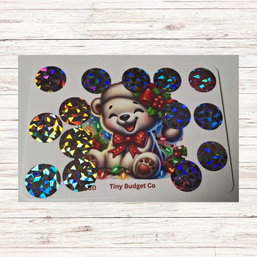 Christmas Polar Bear Savings Challenge: Scratch-Off Budget Friendly, Laminated