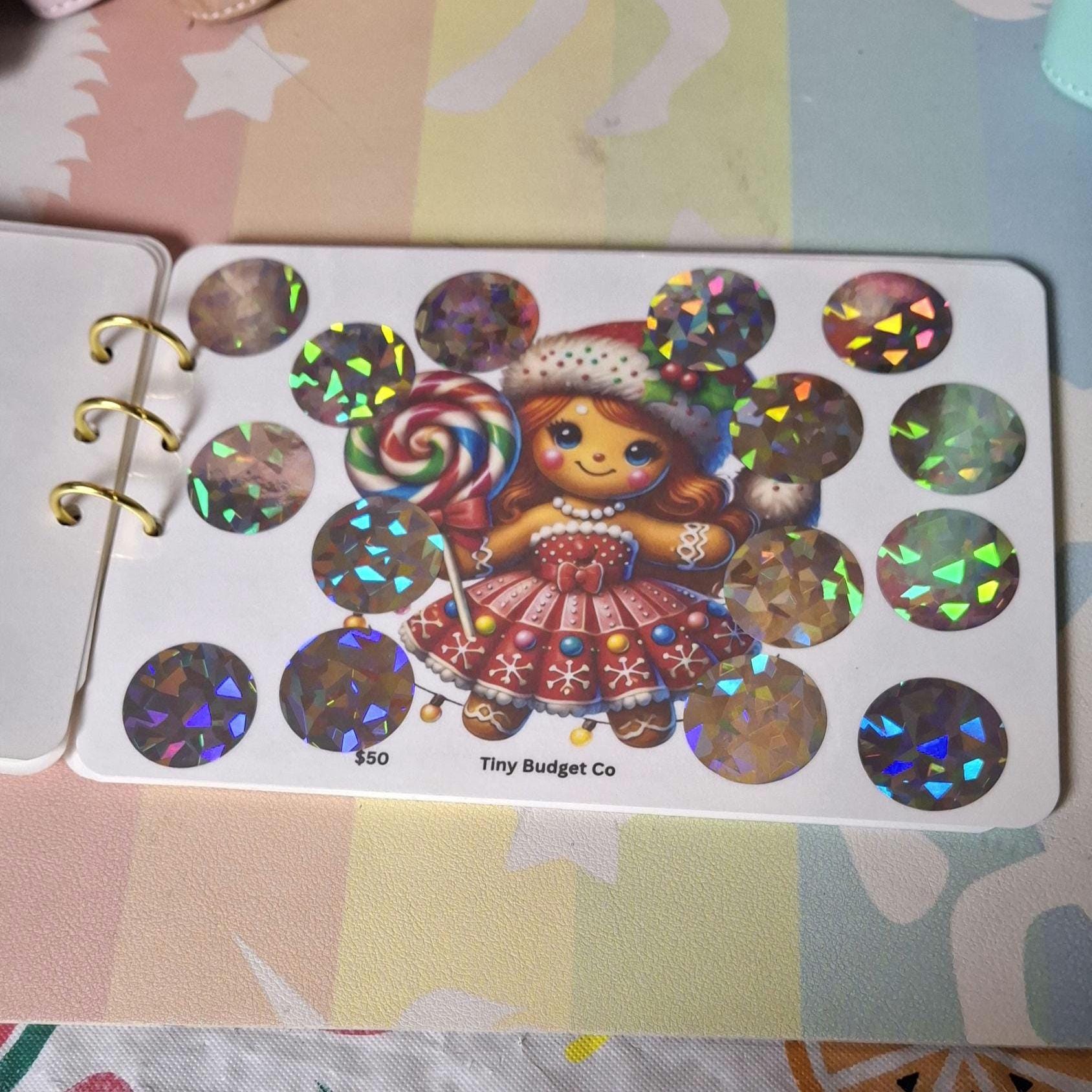 Festive Christmas Saving Book Scratch Off Saving challenges for Low income Savings