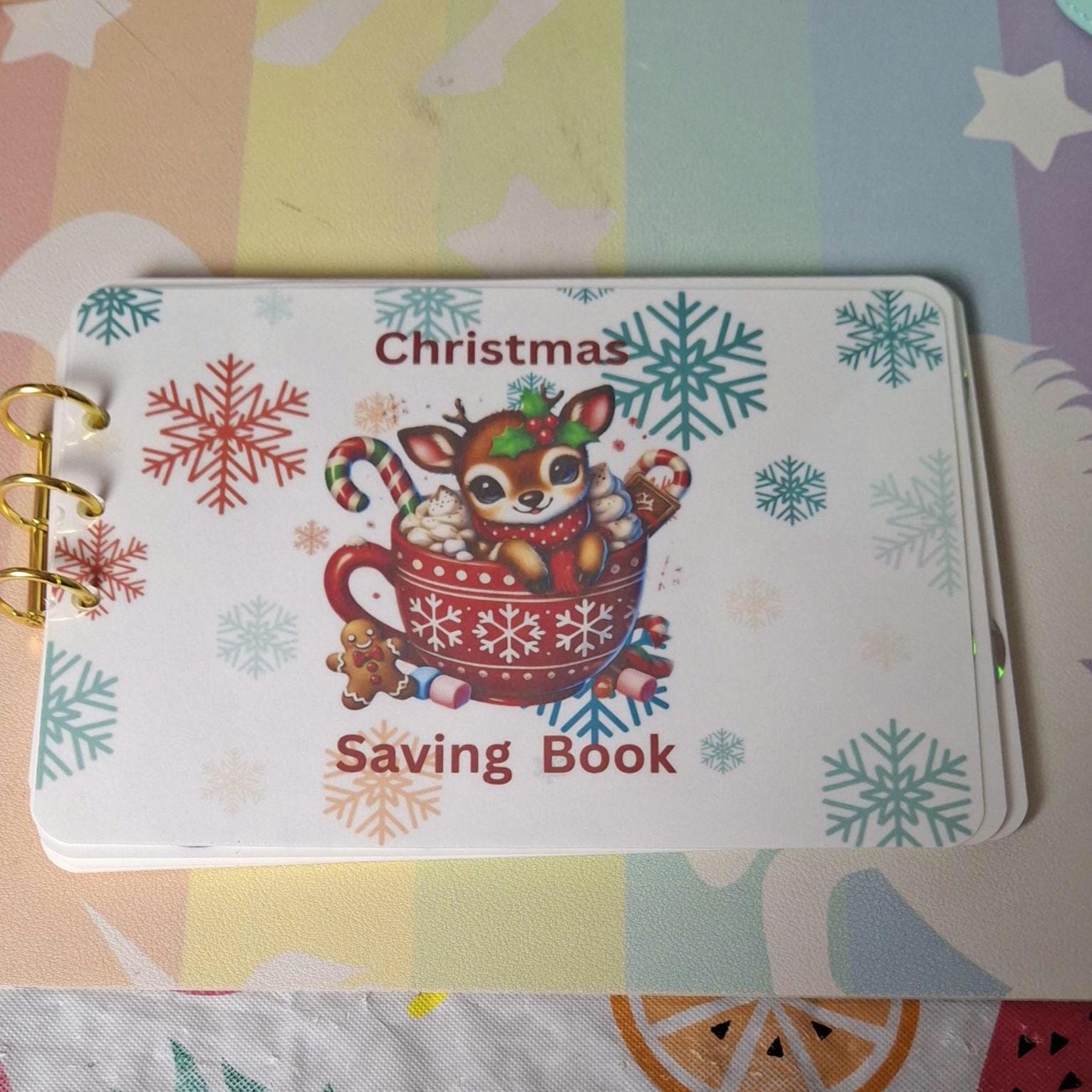 Festive Christmas Saving Book Scratch Off Saving challenges for Low income Savings