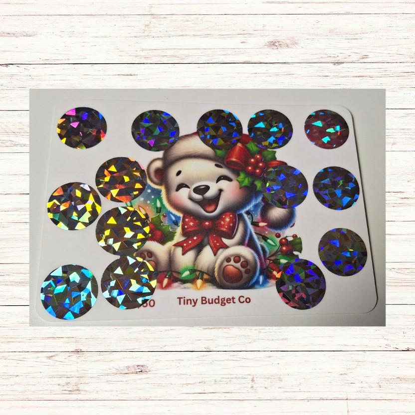 Christmas Polar Bear Savings Challenge: Scratch-Off Budget Friendly, Laminated