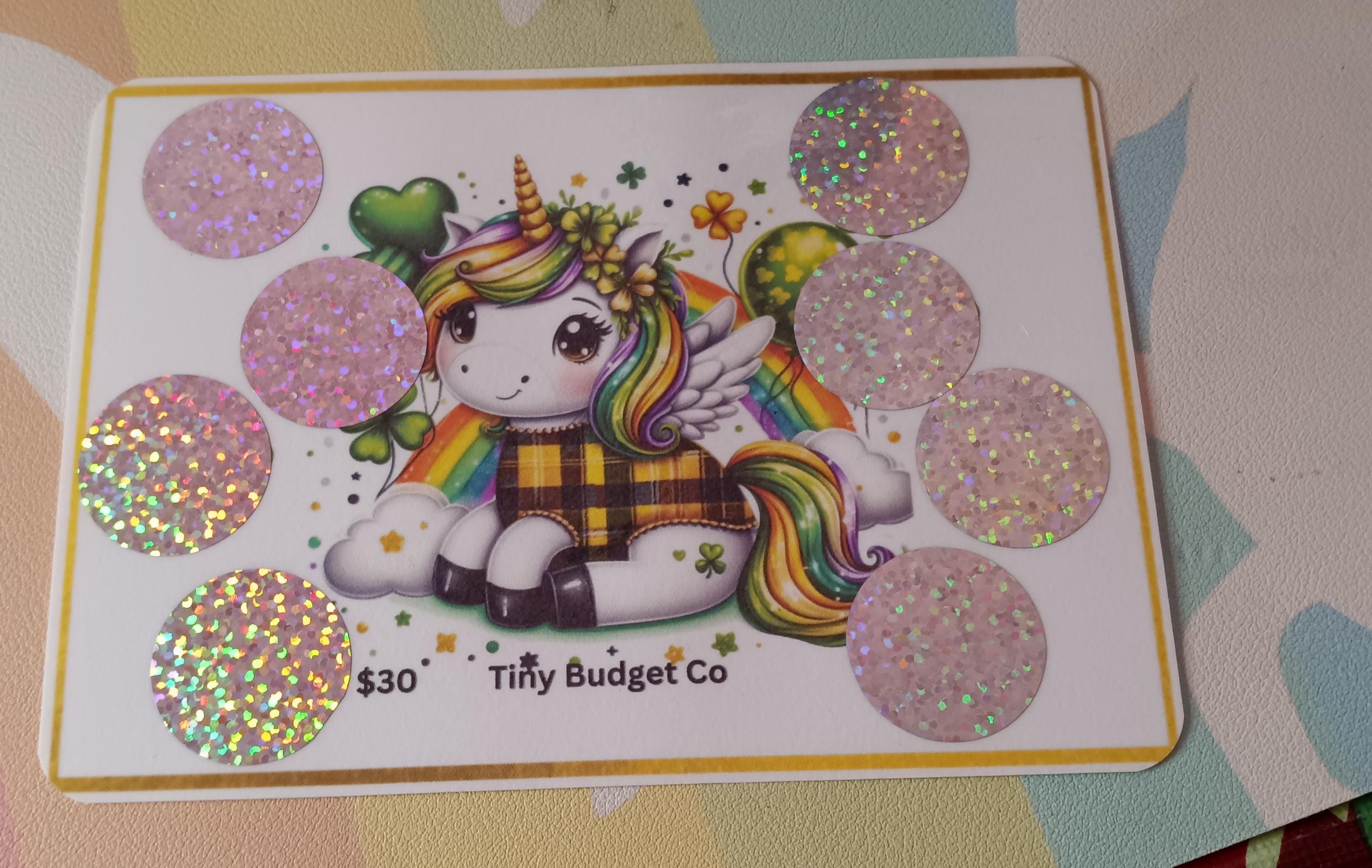 Pegasus St Patrick's Day Scratch Off Saving Challenge Low Income