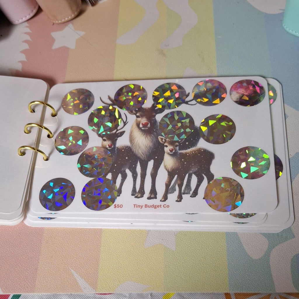 Festive Christmas Saving Book Scratch Off Saving challenges for Low income Savings