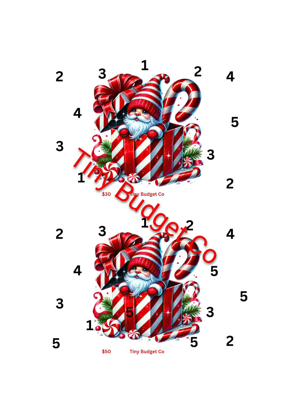 Peppermint Santa Gnome Saving Challenge