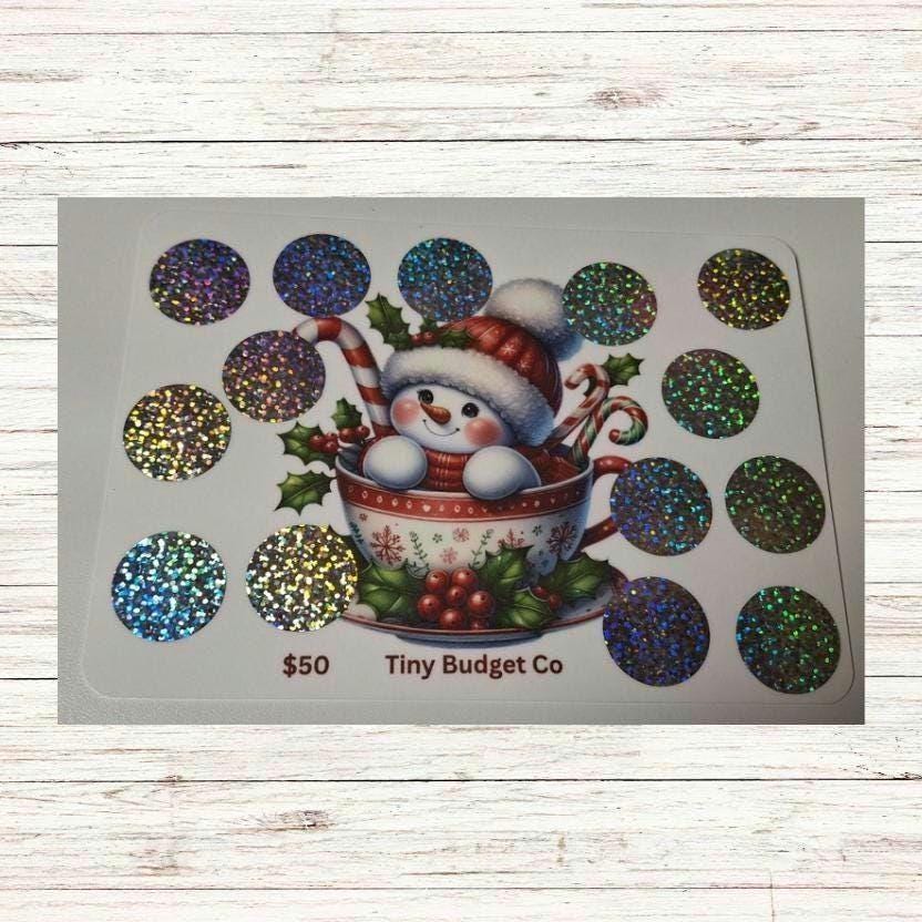 Christmas Snowman Scratch Off Savings Challenge: Holiday Budget-friendly