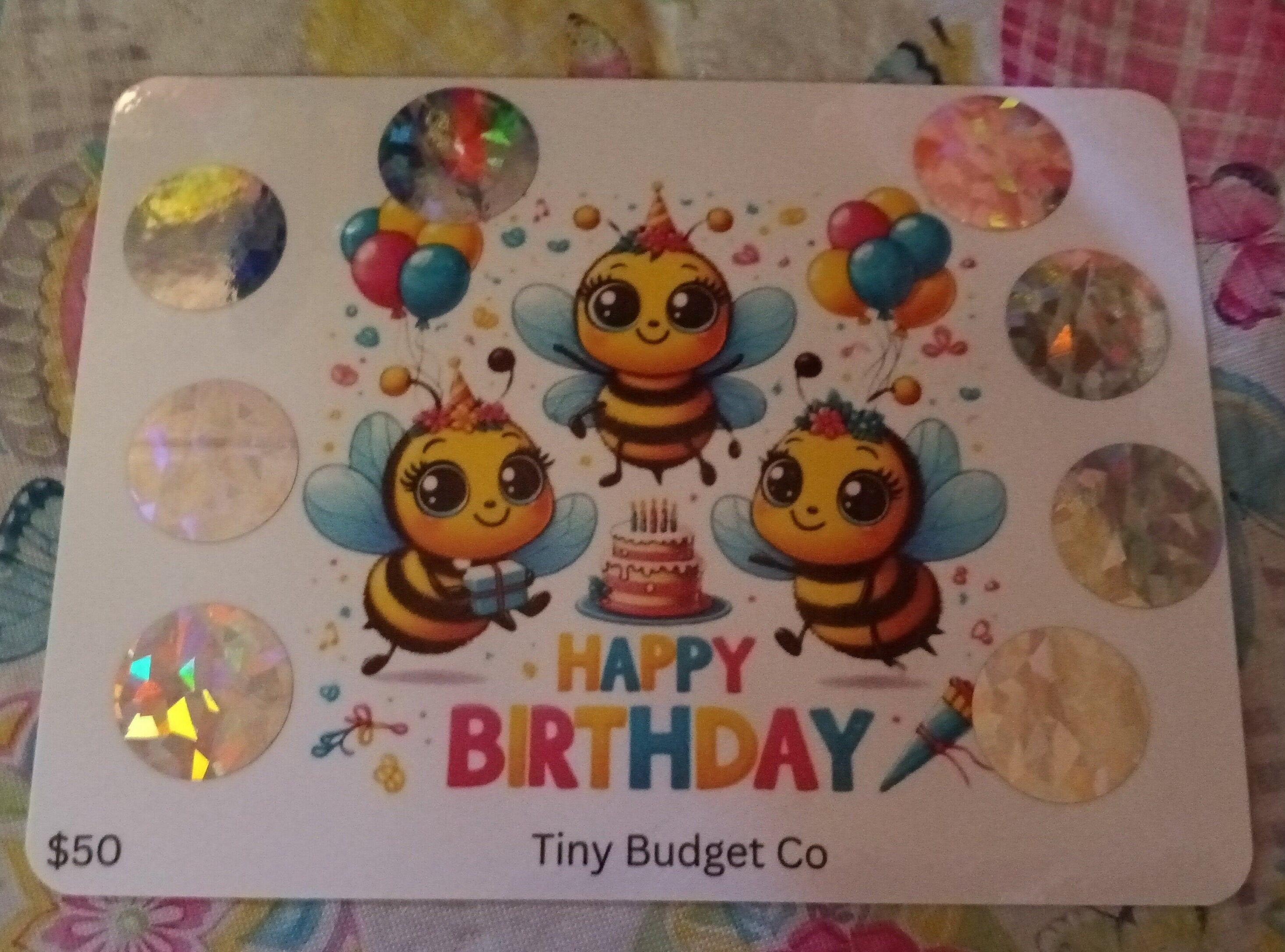 Bee Happy Birthday Scratch Off Saving Challenge Low Income