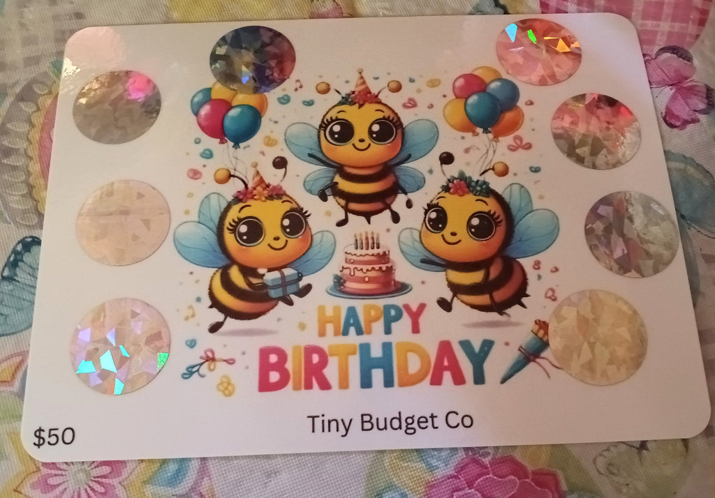 Bee Happy Birthday Scratch Off Saving Challenge Low Income