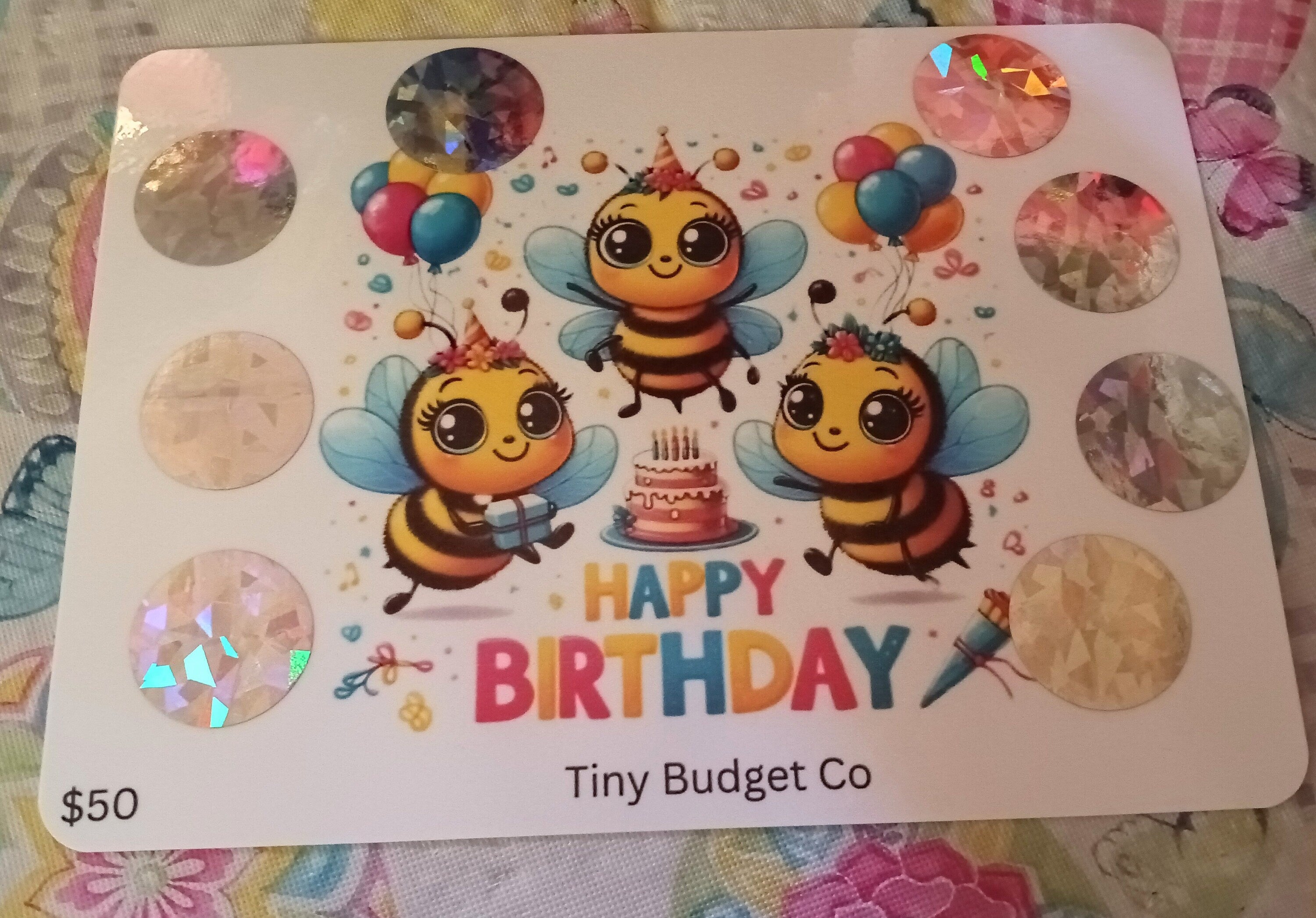 Bee Happy Birthday Scratch Off Saving Challenge Low Income