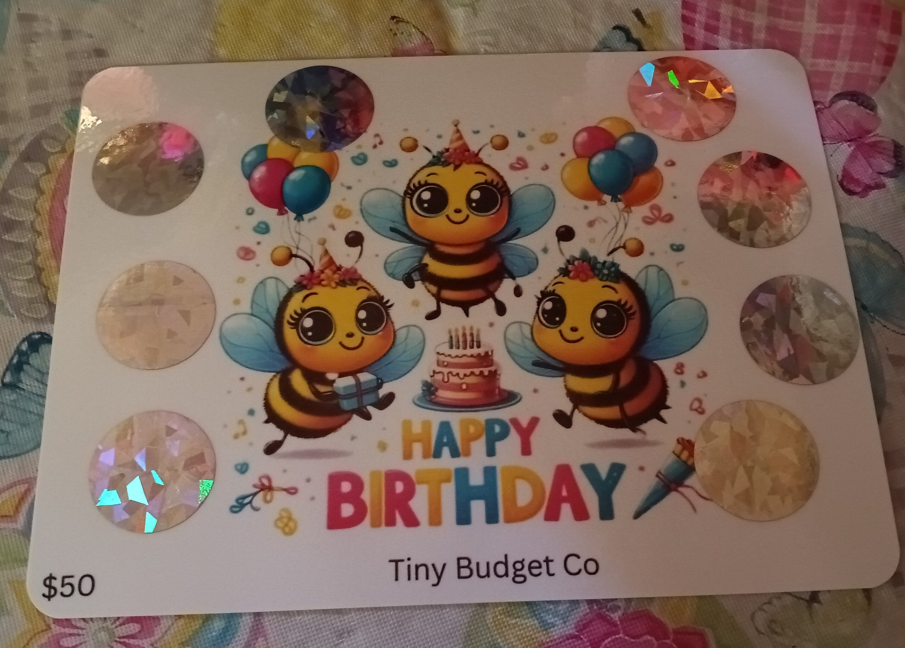 Bee Happy Birthday Scratch Off Saving Challenge Low Income