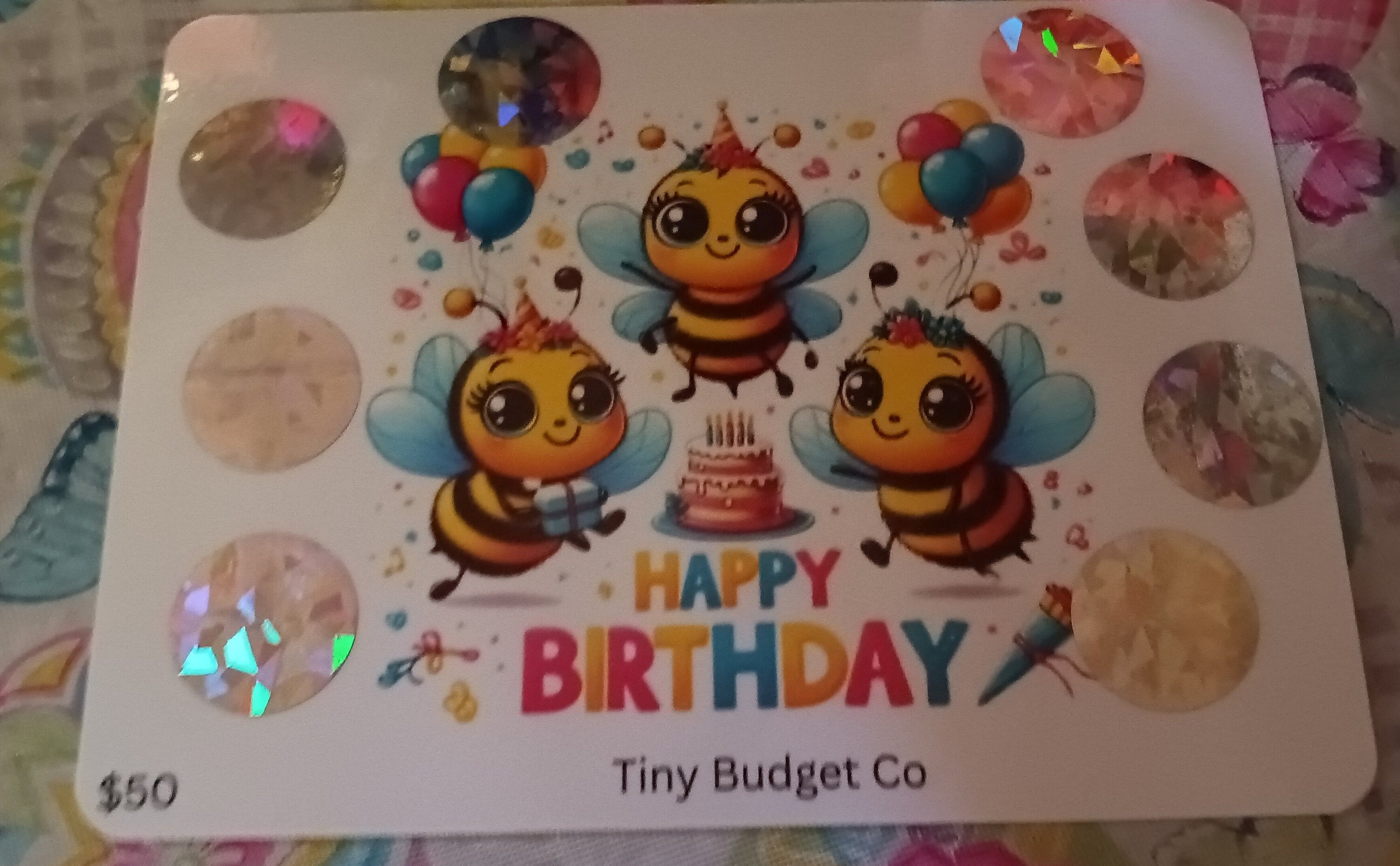 Bee Happy Birthday Scratch Off Saving Challenge Low Income
