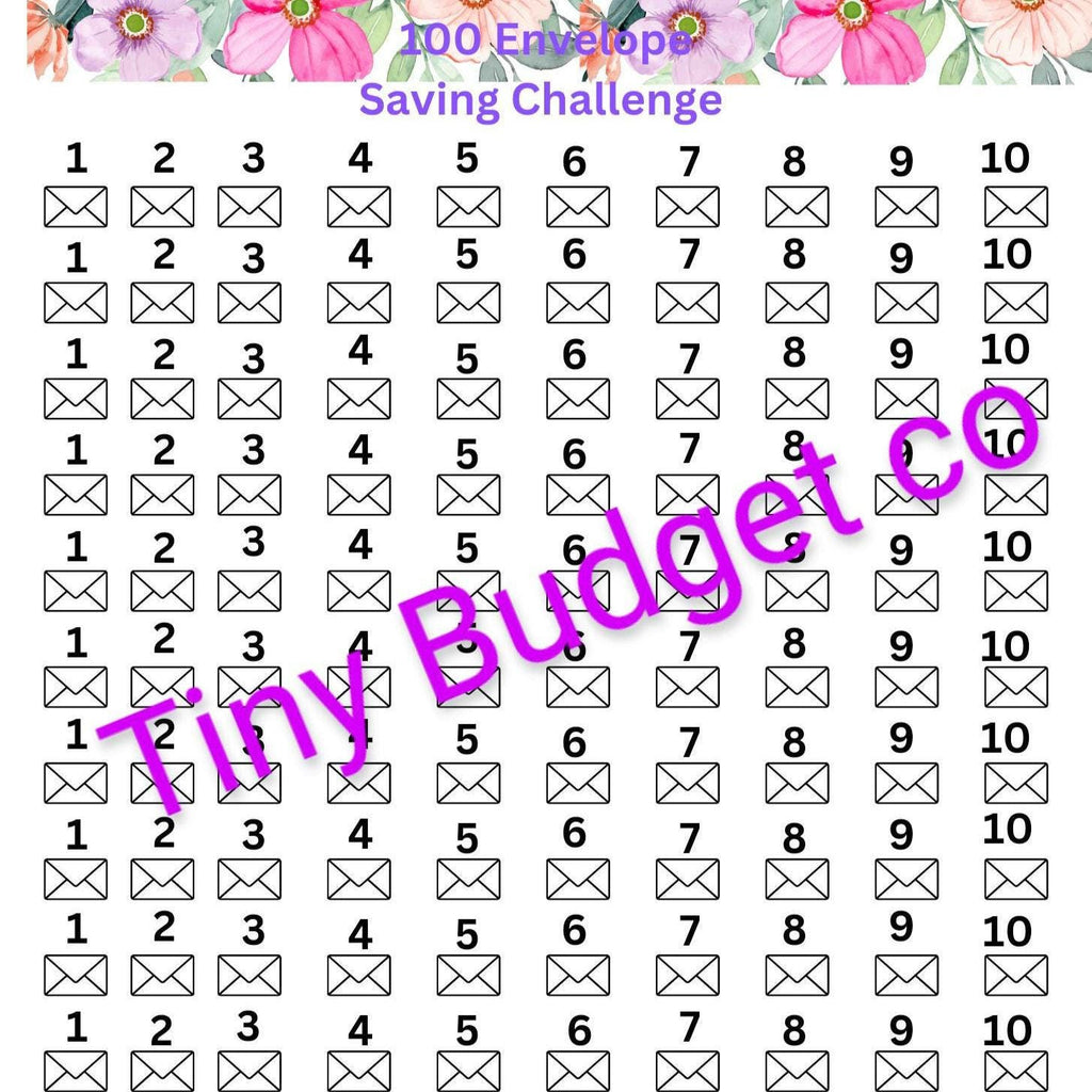 100 Envelope Saving Challenge Save 550 Dollars Low Income Save Money
