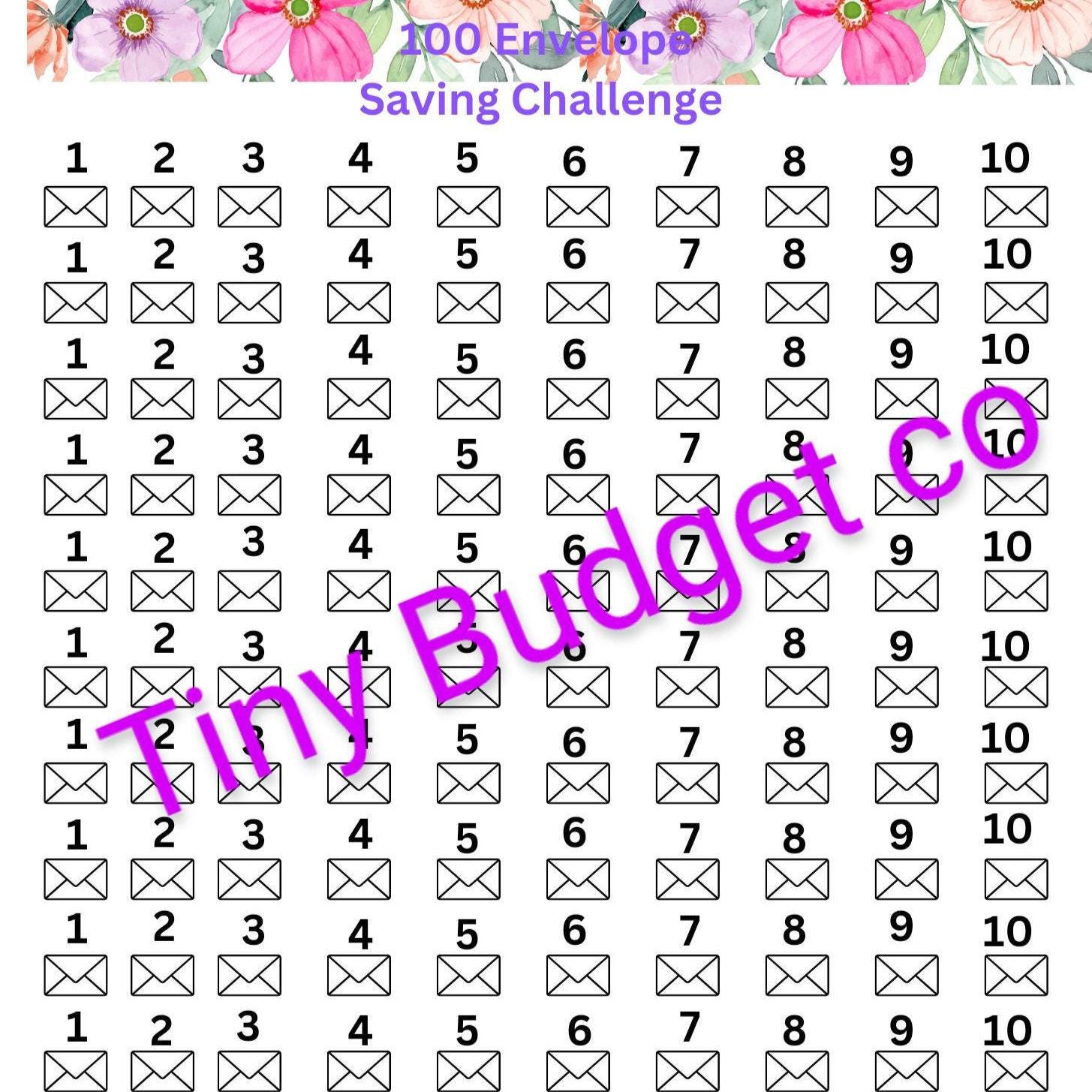 100 Envelope Saving Challenge Save 550 Dollars Low Income Save Money