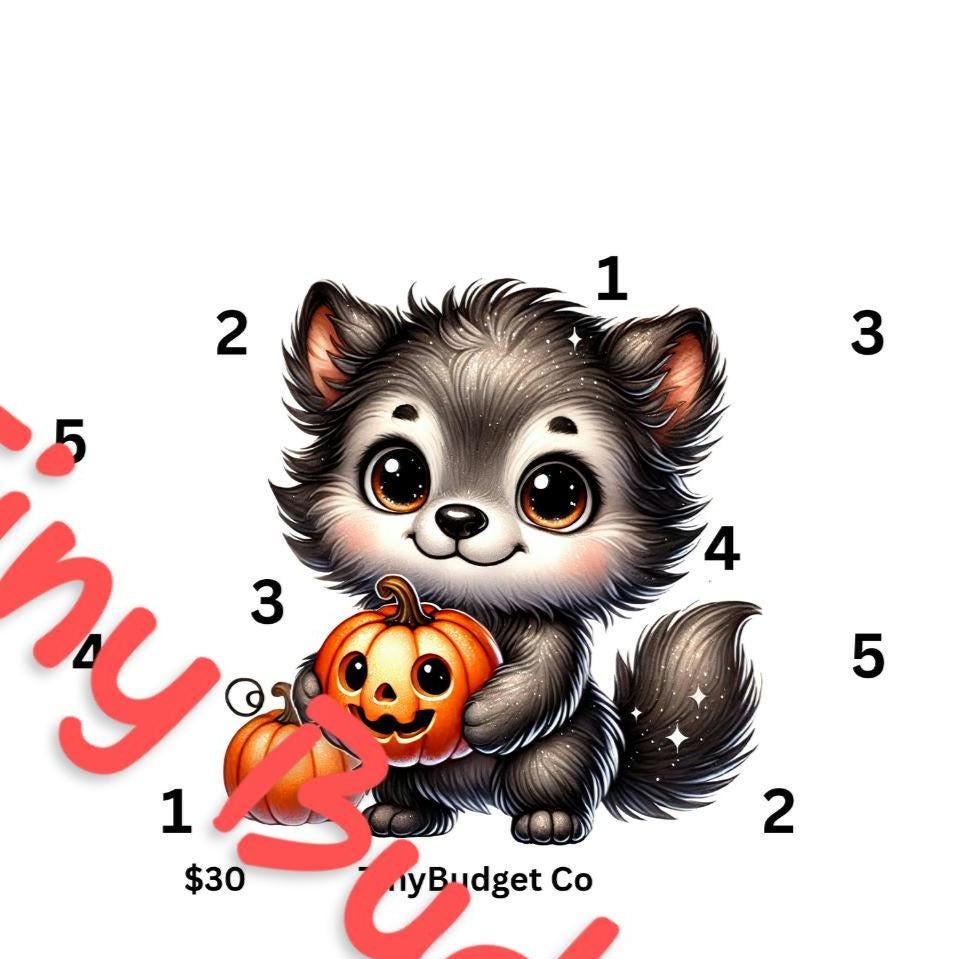Halloween Raccoon Savings Challenge | Budget Printable (Digital Download)