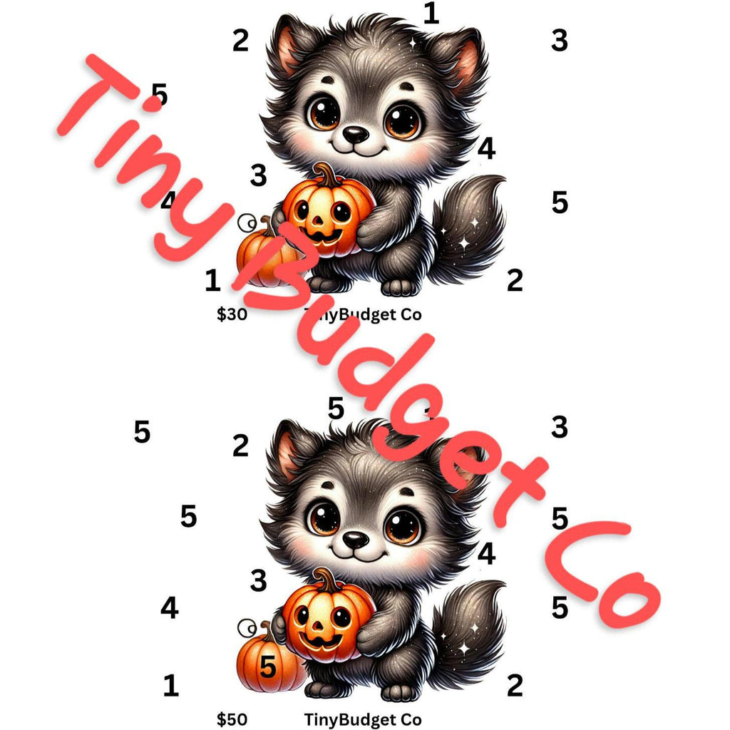 Halloween Raccoon Savings Challenge | Budget Printable (Digital Download)