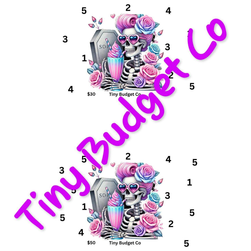 Pastel Skeleton Saving Challenges | Low Income Budget Challenge | Save 30 & 50 | Printable Halloween