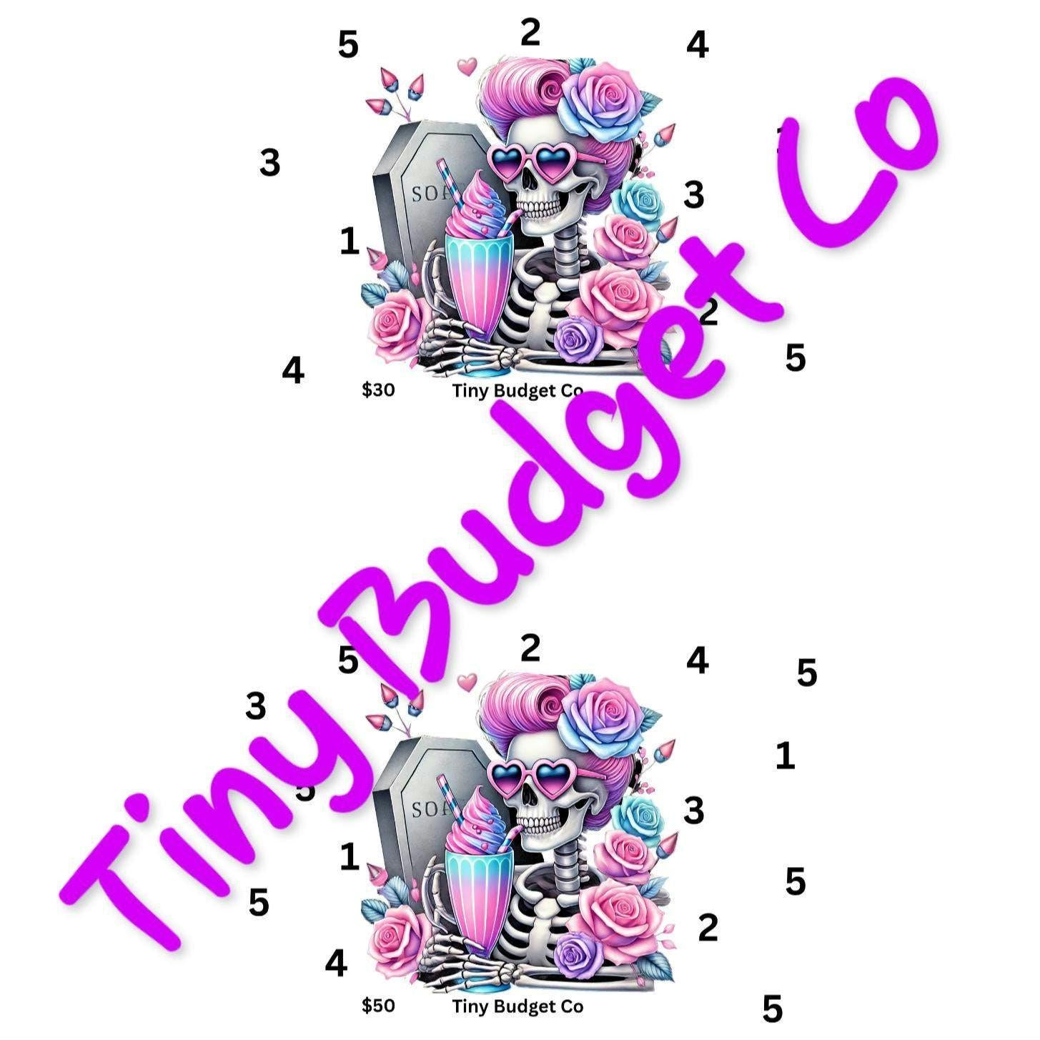 Pastel Skeleton Saving Challenges | Low Income Budget Challenge | Save 30 & 50 | Printable Halloween