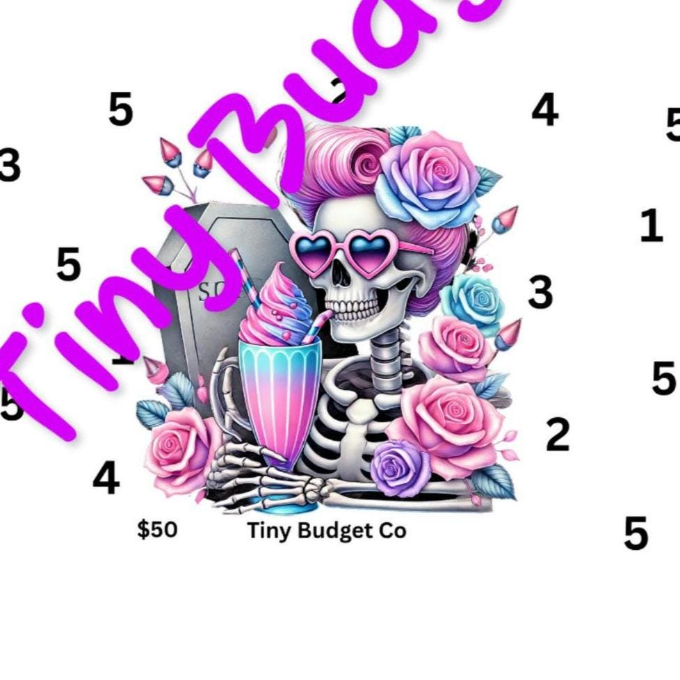 Pastel Skeleton Saving Challenges | Low Income Budget Challenge | Save 30 & 50 | Printable Halloween