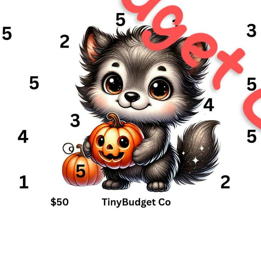 Halloween Raccoon Savings Challenge | Budget Printable (Digital Download)