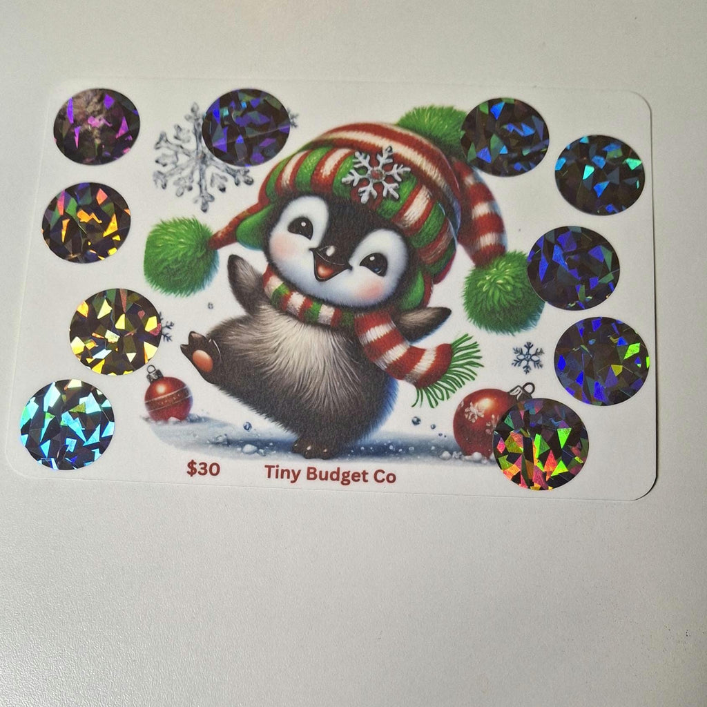 Christmas Penguin Saving Challenge | Save 30 or 50 | Low Income, Laminated