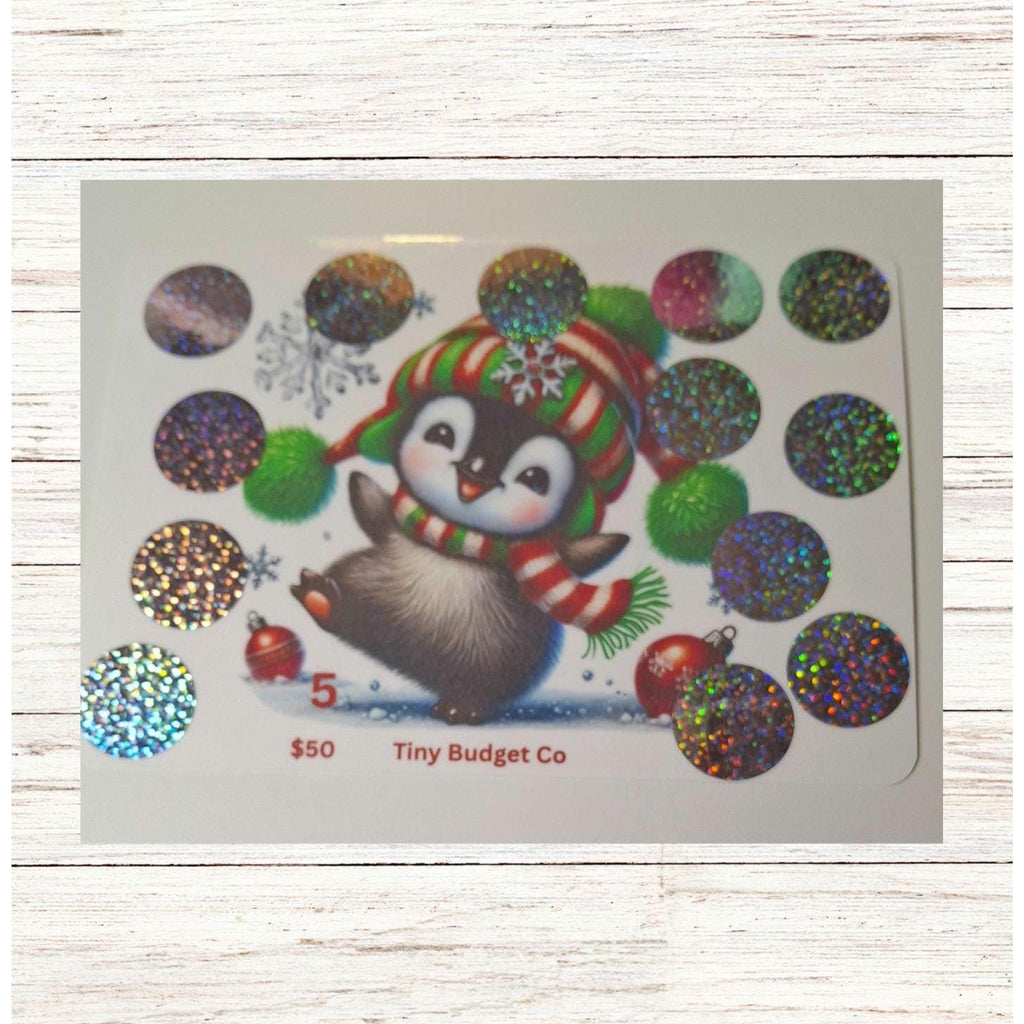 Christmas Penguin Saving Challenge | Save 30 or 50 | Low Income, Laminated