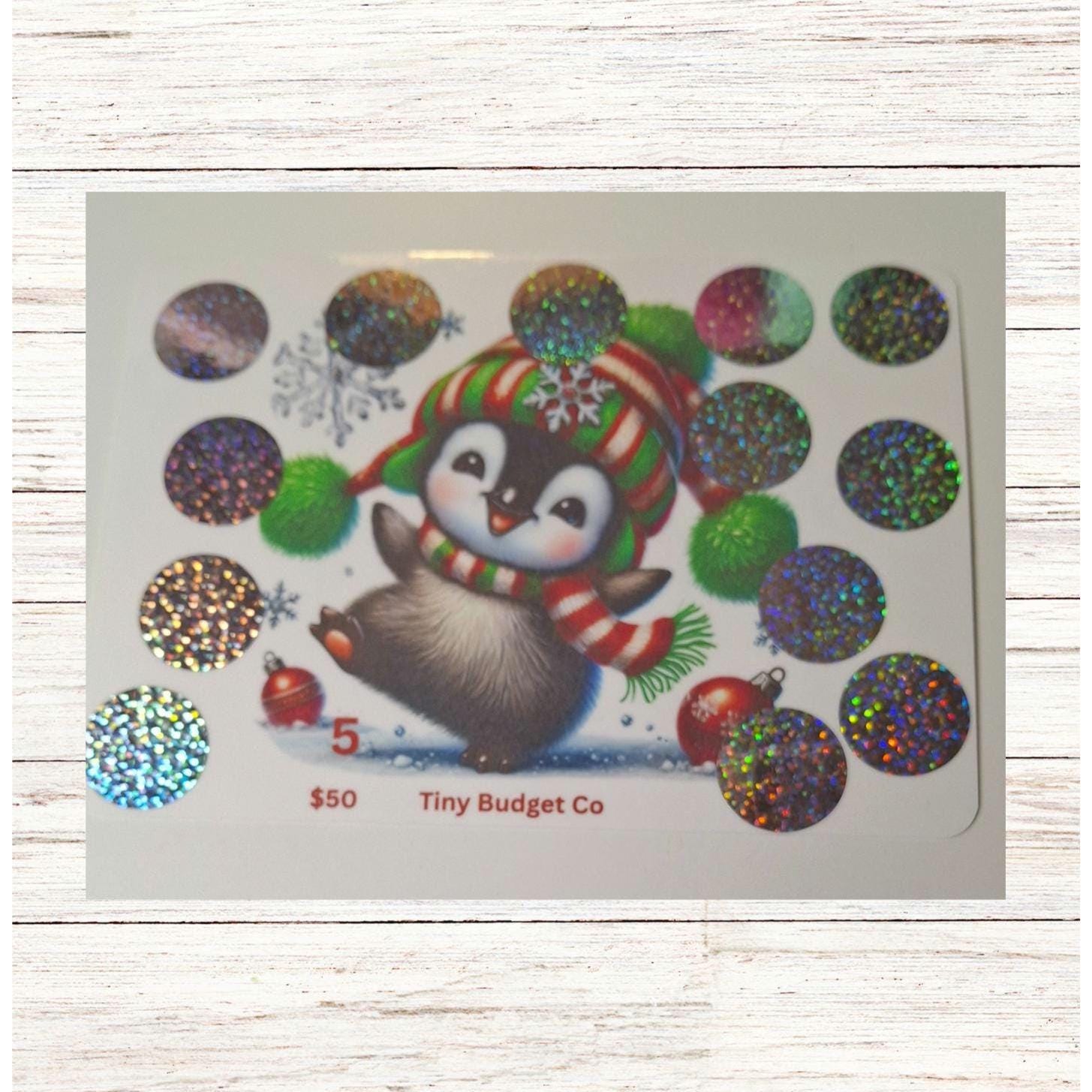 Christmas Penguin Saving Challenge | Save 30 or 50 | Low Income, Laminated