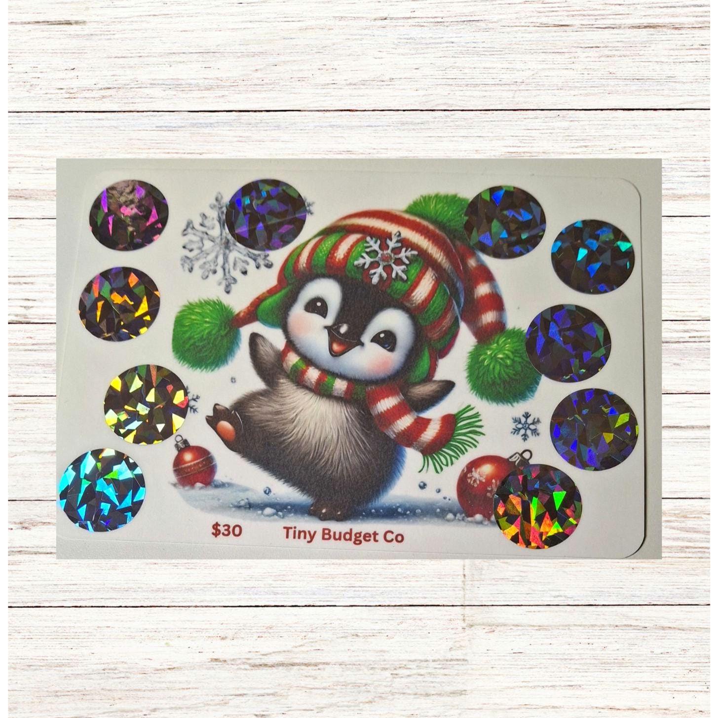 Christmas Penguin Saving Challenge | Save 30 or 50 | Low Income, Laminated