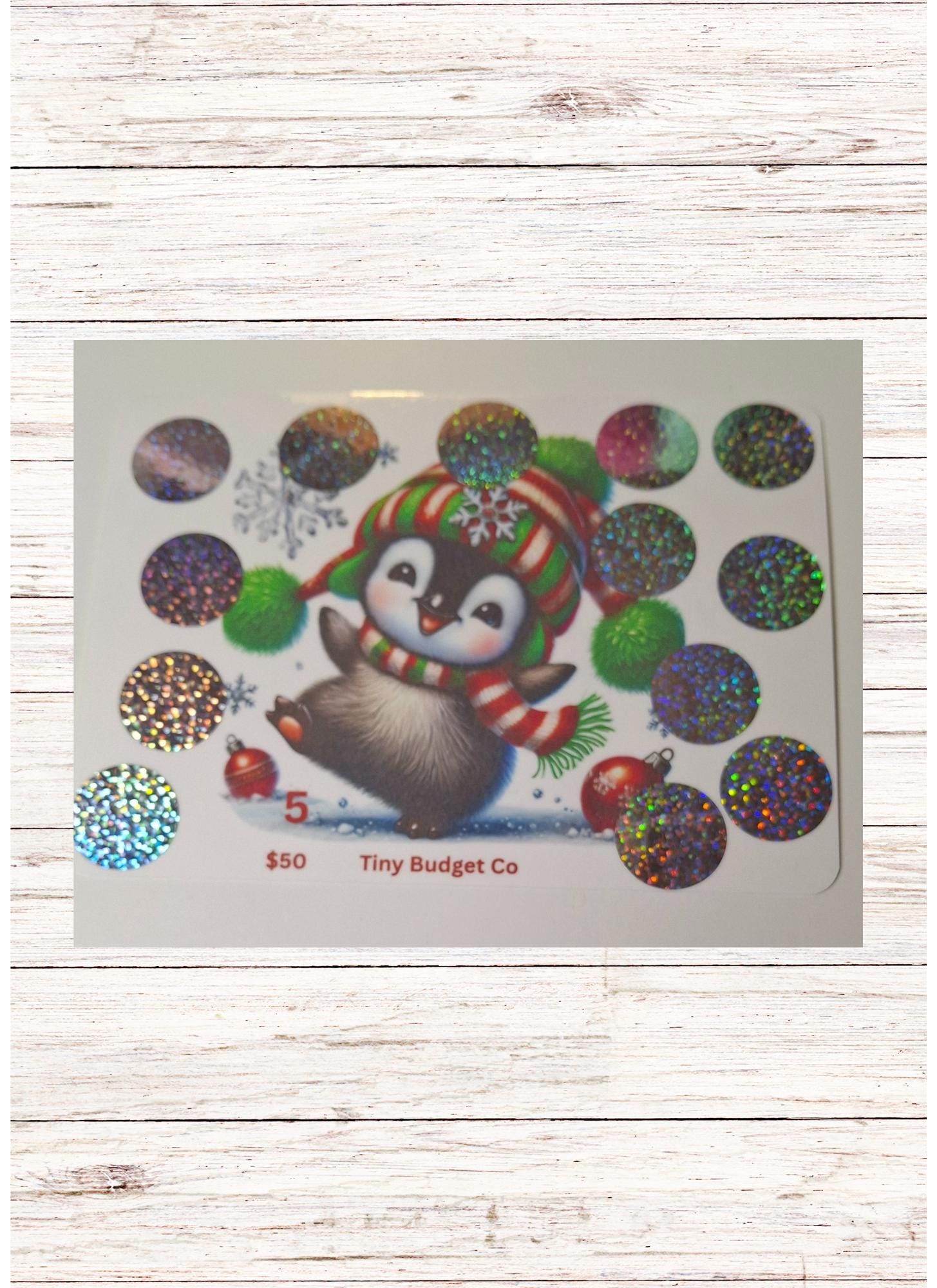 Christmas Penguin Saving Challenge | Save 30 or 50 | Low Income, Laminated