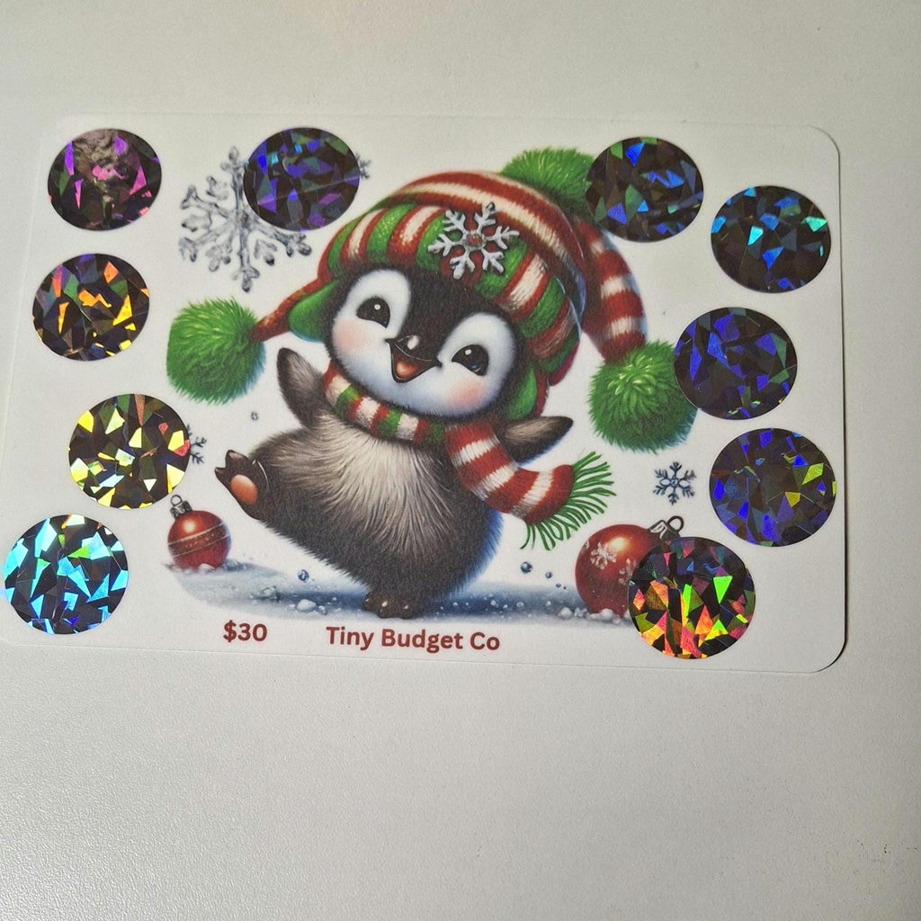 Christmas Penguin Saving Challenge | Save 30 or 50 | Low Income, Laminated