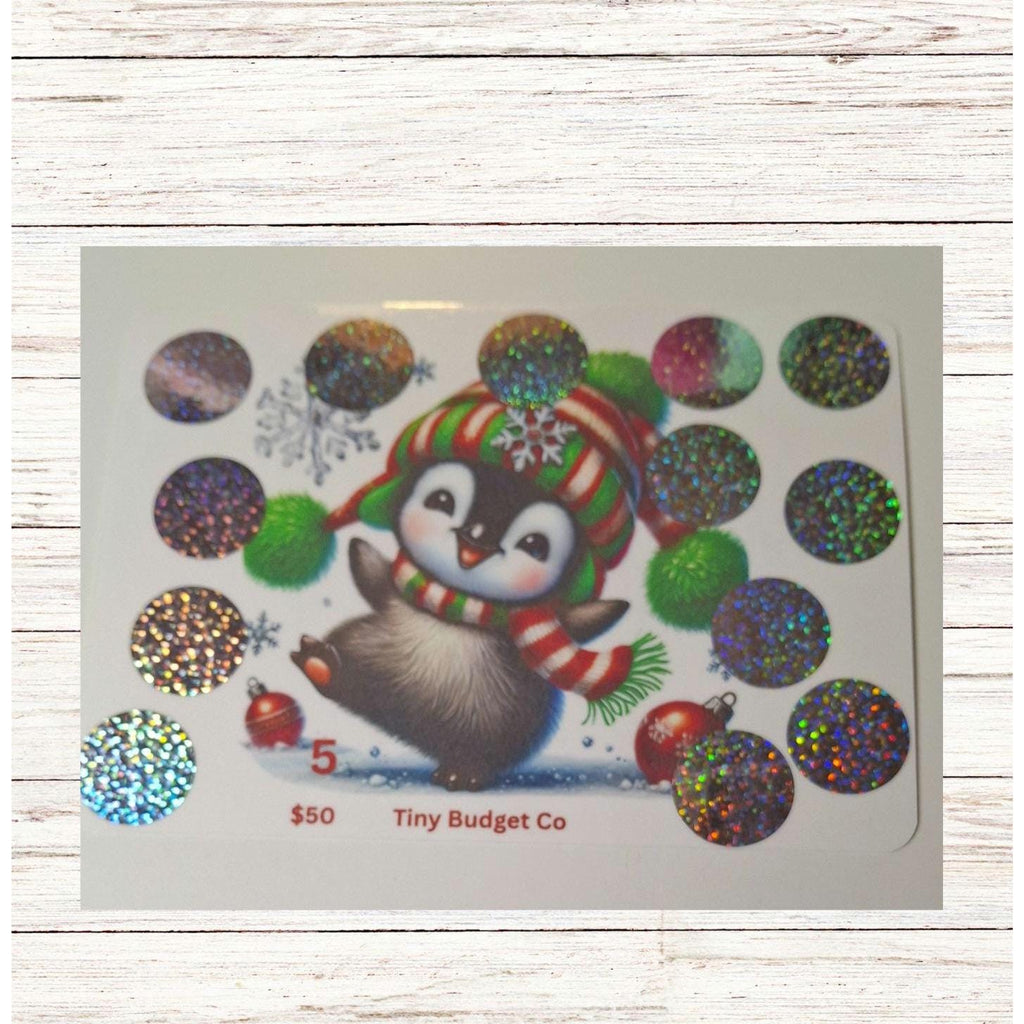 Christmas Penguin Saving Challenge | Save 30 or 50 | Low Income, Laminated