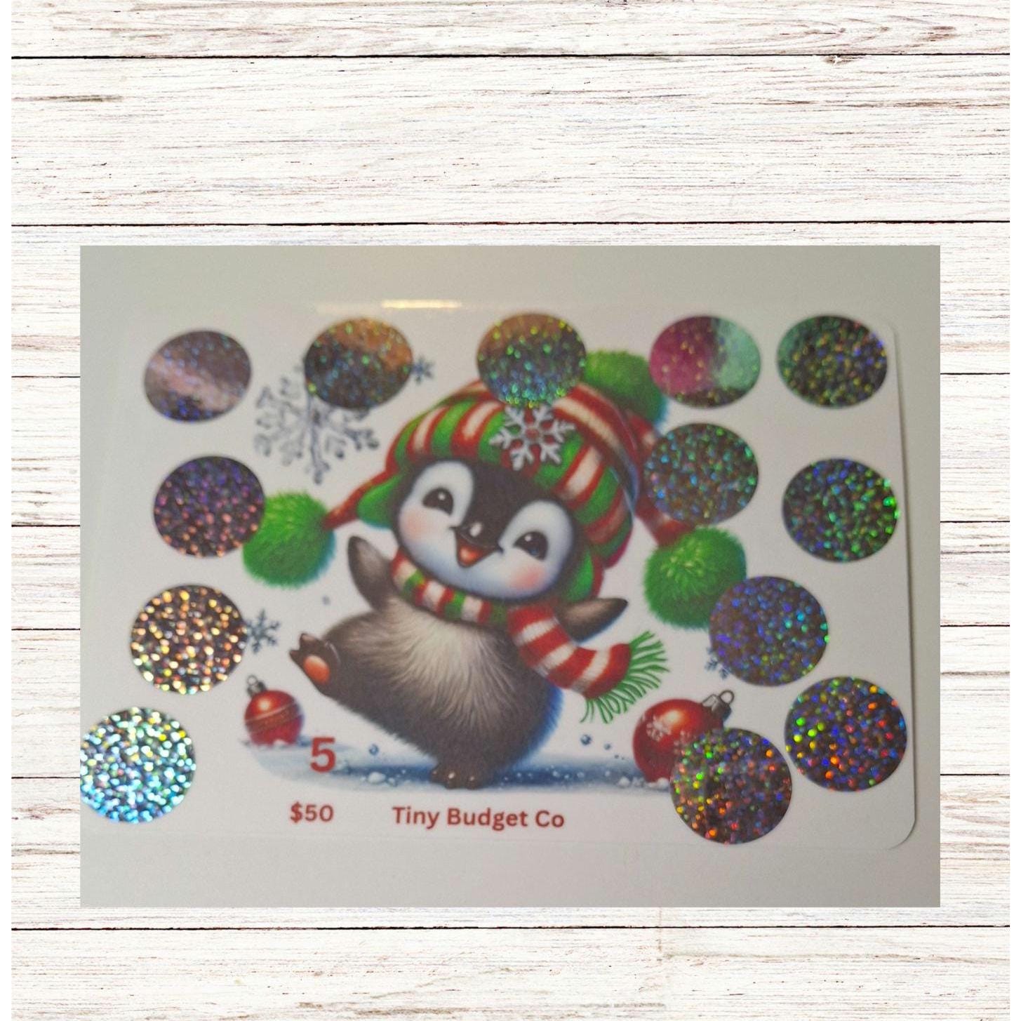 Christmas Penguin Saving Challenge | Save 30 or 50 | Low Income, Laminated