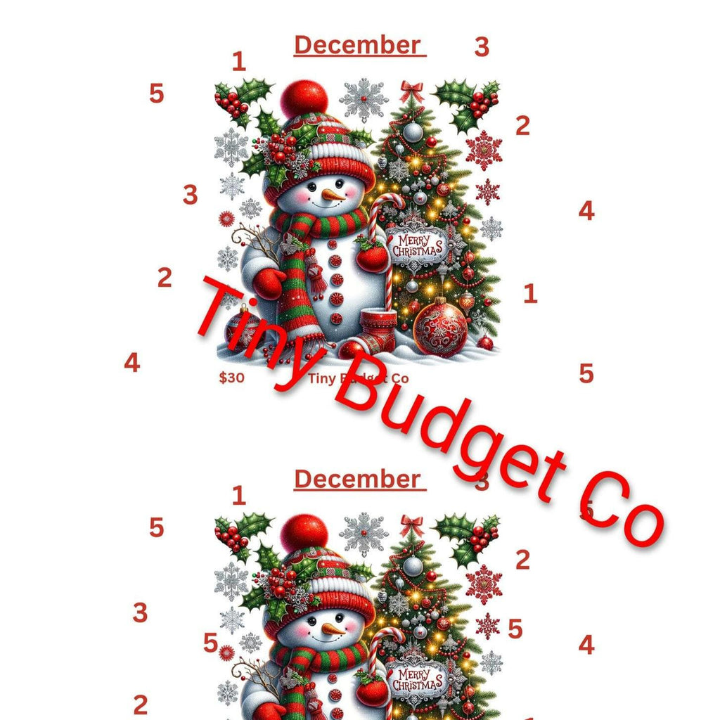 December Snowman Saving Challenges Low Income