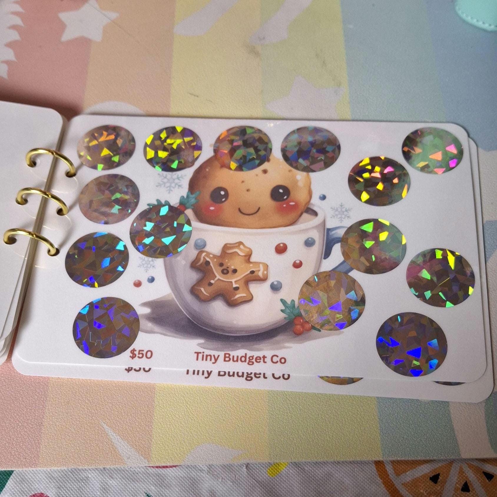 Festive Christmas Saving Book Scratch Off Saving challenges for Low income Savings