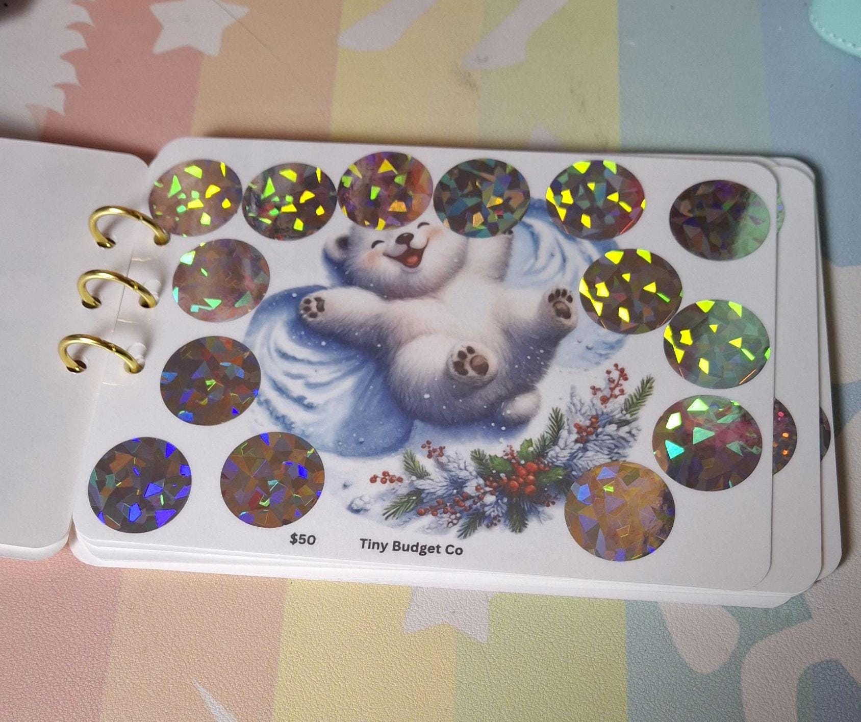 Festive Christmas Saving Book Scratch Off Saving challenges for Low income Savings