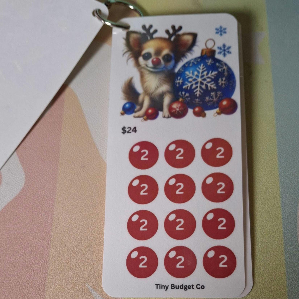 Red Nose Reindeer Pup Christmas Scratch Off and Mini Saving Challenge Set