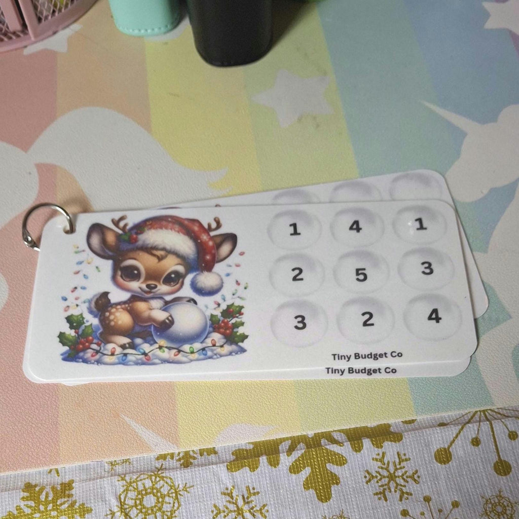 Christmas Reindeer Scratch-Off and Mini Saving Challenges Set :Holiday Savings Bundle