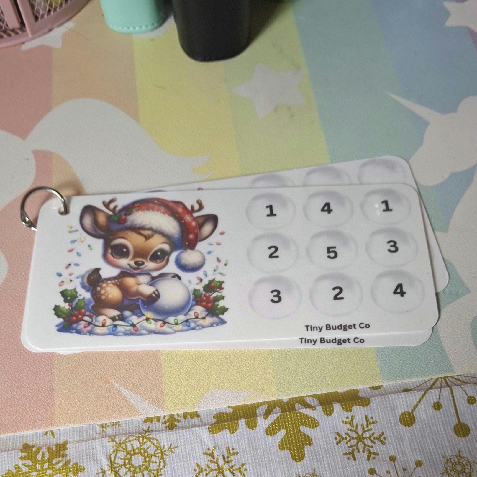 Christmas Reindeer Scratch-Off and Mini Saving Challenges Set :Holiday Savings Bundle