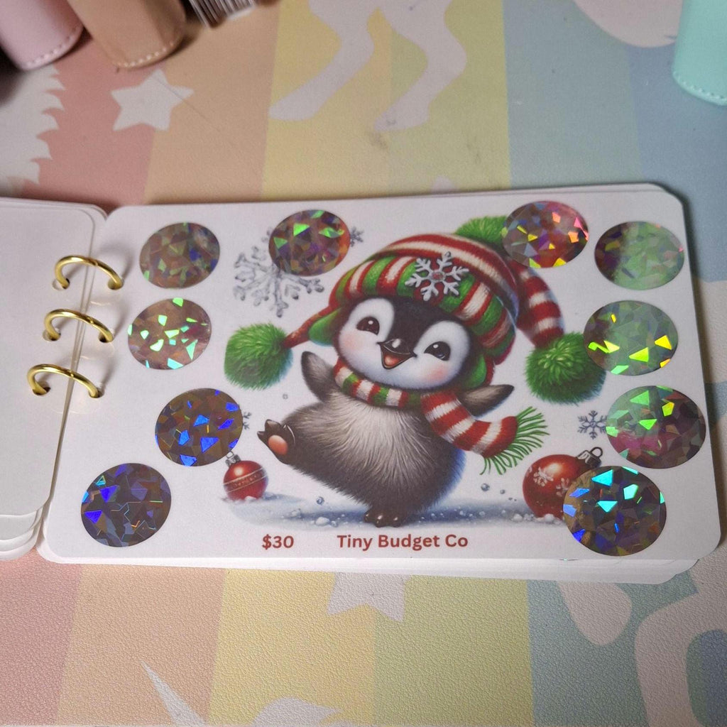 Festive Christmas Saving Book Scratch Off Saving challenges for Low income Savings