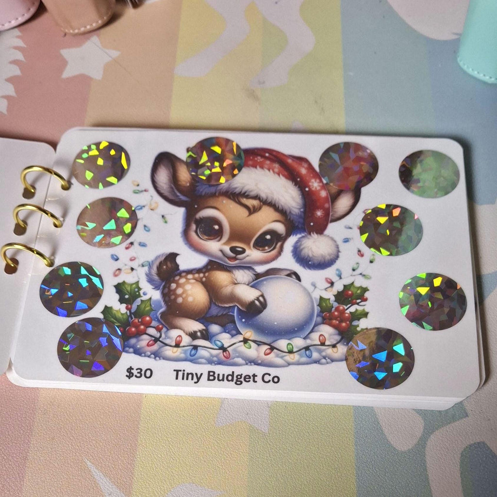 Festive Christmas Saving Book Scratch Off Saving challenges for Low income Savings