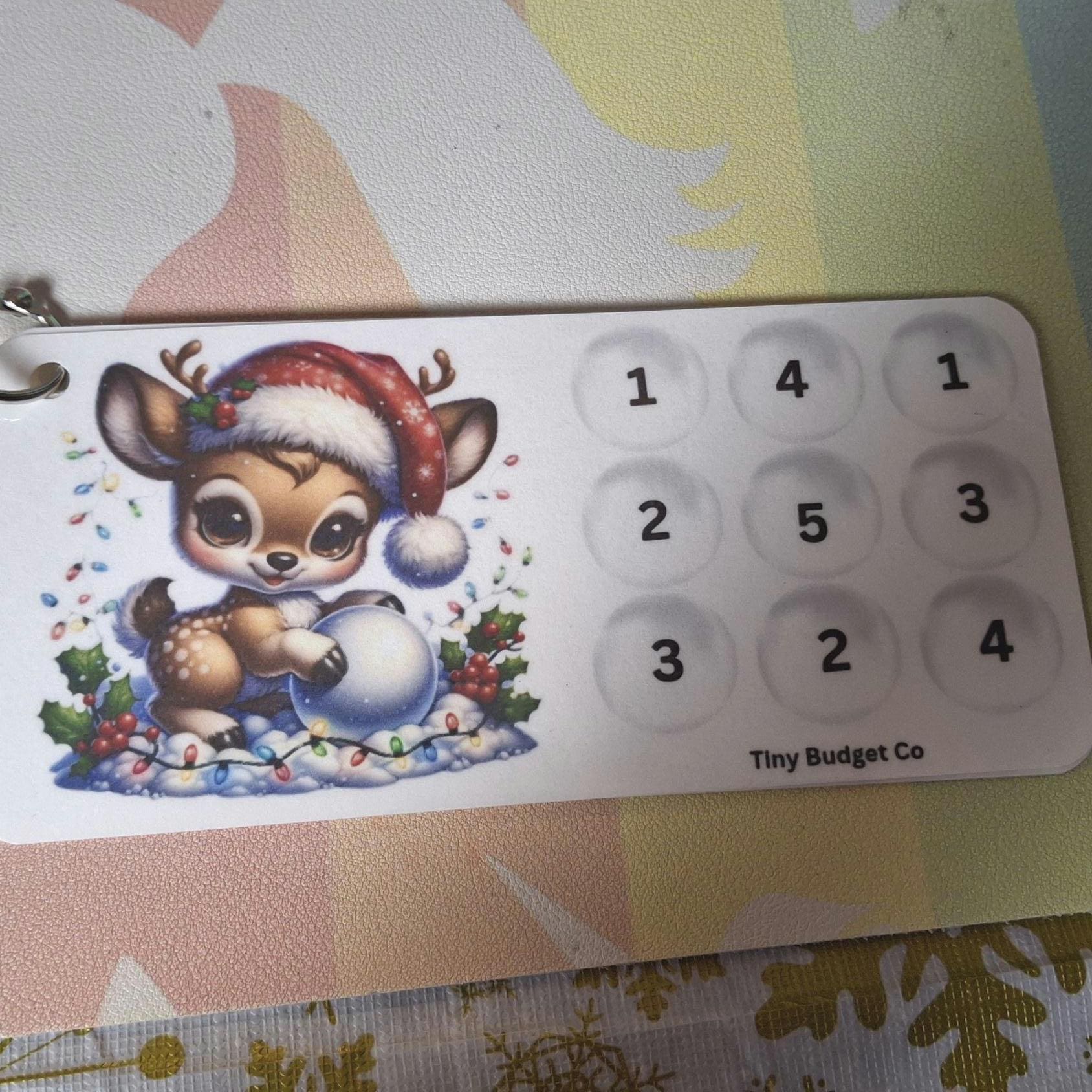 Christmas Reindeer Scratch-Off and Mini Saving Challenges Set :Holiday Savings Bundle