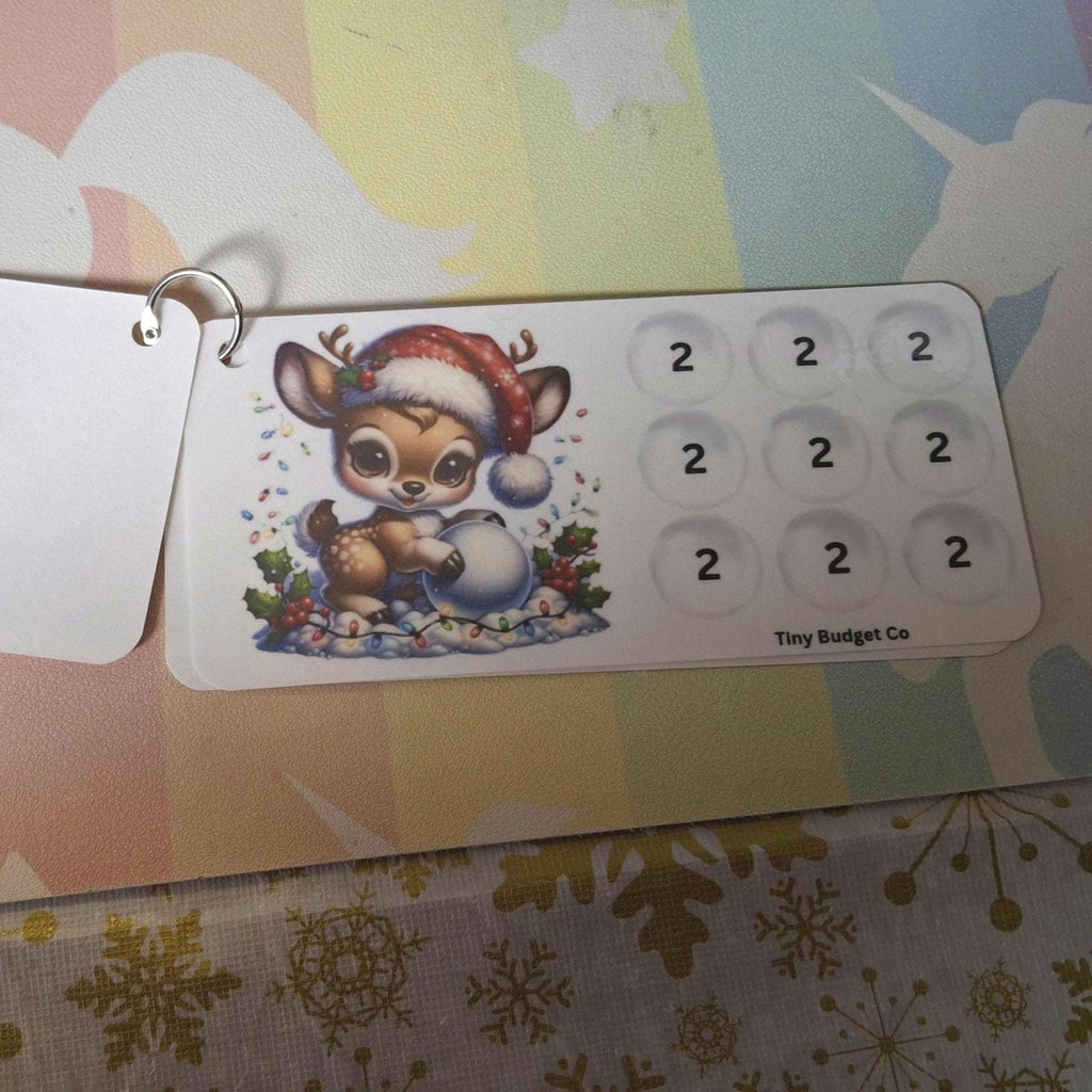 Christmas Reindeer Scratch-Off and Mini Saving Challenges Set :Holiday Savings Bundle