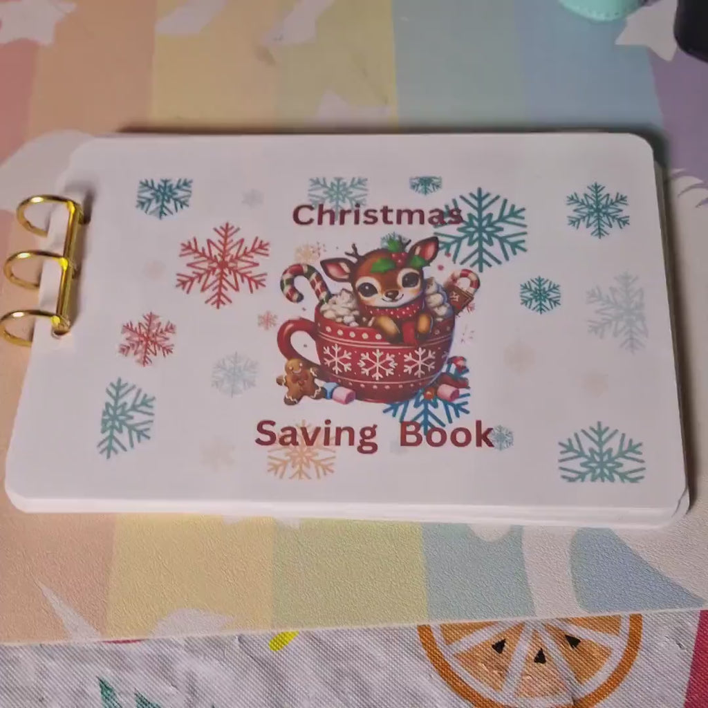 Festive Christmas Saving Book Scratch Off Saving challenges for Low income Savings